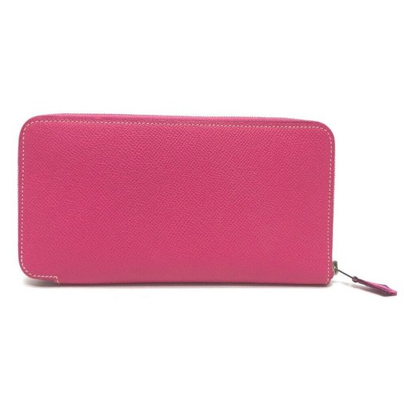 HERMES Azap Long Silk-In Zip Around Long Wallet Epsom pink/SilverHardware - Picture 1 of 14